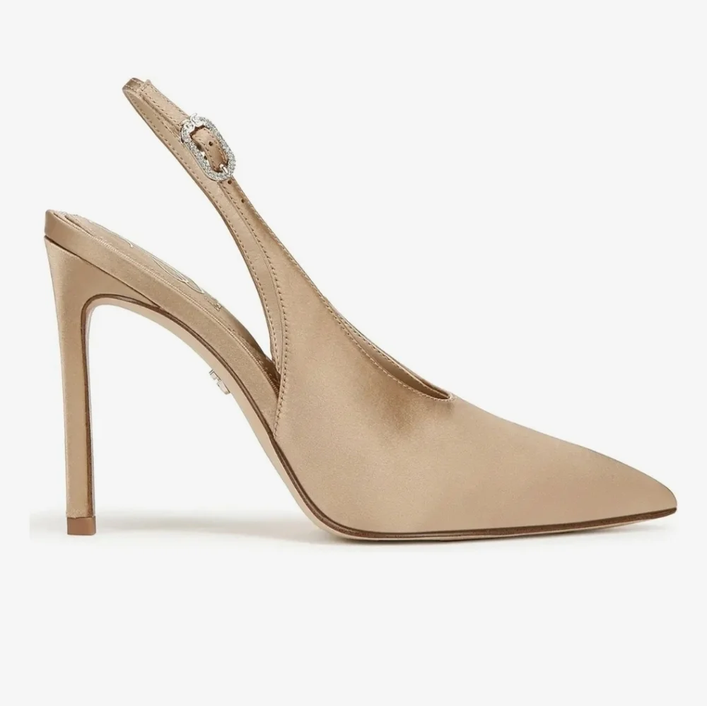 🤎▪️Sam Edelman ▪️Ecru Alina Dress  Slingback Heels